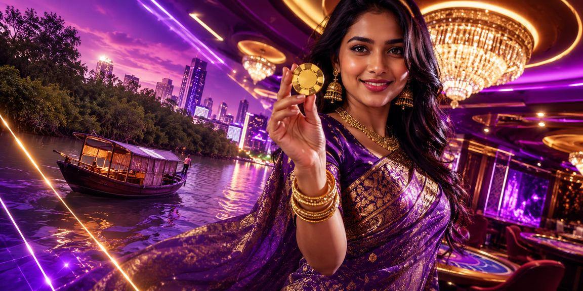 সুন্দরবন থিমের নিয়ন আলোয় বেটিং বিশ্লেষণের দৃশ্য